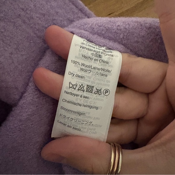 J‎ CREW The Daphne Topcoat in Italian Boiled Wool in Lavender Size 6 Petite - Picture 7 of 10